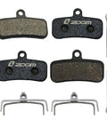 Two Pairs Four Piston Oil Semi Metal Bicycle Brake Pads For Zoom HB876 And Shimano D02S with Clips and Retainers