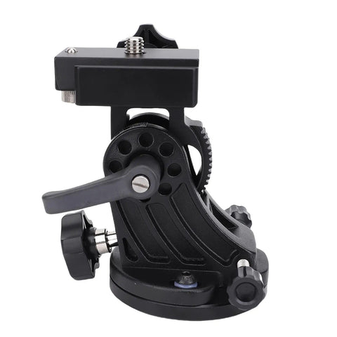 Latitude Adjustable Telescope Base Mount Made From Aluminum Alloy For Precise Angle Control, side view with tilt knob
