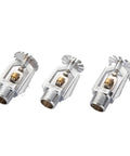 No Fuss Five Piece Fire Sprinkler Head Kit With Quick Blow Fusible Link and Wide Seventy Two Degree Spray Pattern designed for winter frost protection.