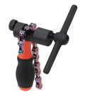 Bike Chain Breaker Tool Universal For 1 3 5 6 7 8 9 10 11 12 Speed Chains With Spare Replaceable Pin shown with chain
