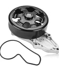 No Sweat Heavy Duty Engine Water Pump With Fresh Cooling Gasket Kit For Acura Tsx Honda Accord Crv Element showing black aluminum unit and gasket.