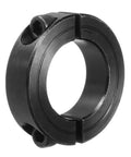 One And One Eighth Inch Bore Double Split Shaft Collar With Set Screw Built Tough Carbon Steel Clamping Collar Black Finish
