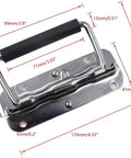 4.33 Inch Spring Loaded Handle Stainless Steel Heavy Duty Handle For Toolbox Chest Case With Rubber Grip Surface Mounted