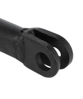 Close-up of attachment end of Razor SX500 Dirt Bike Kickstand Side Stand, forged aluminum alloy with mounting hole.
