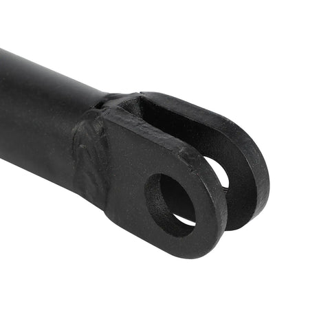 Close-up of attachment end of Razor SX500 Dirt Bike Kickstand Side Stand, forged aluminum alloy with mounting hole.