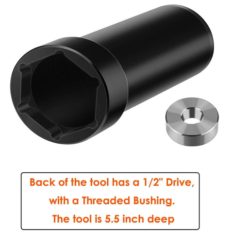 Harley Davidson Main Shaft Sprocket Locknut Socket For Twin Cam And Big Twin One Seven Eighth Inch Size With Inner Collar shown
