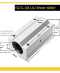 Kick Ass Linear Motion Bearing Block Two Pack Fits 8Mm And 12Mm Shafts For Cnc Routers And 3D Printers with dimensions shown.