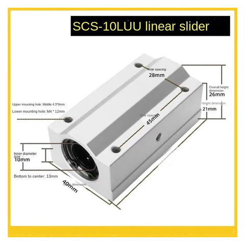 Kick Ass Linear Motion Bearing Block Two Pack Fits 8Mm And 12Mm Shafts For Cnc Routers And 3D Printers with dimensions shown.