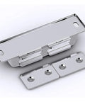 Push To Open Magnetic Cabinet Catches Two Pack Stainless Steel Heavy Duty Drawer Latches for Cabinets and Doors Silver Finish