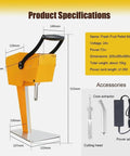 Product specifications of Heavy Duty Electric Citrus Juicer With Three-Blade Steel Cutter Head For High Yield And Quick Press Operation Detachable Design.