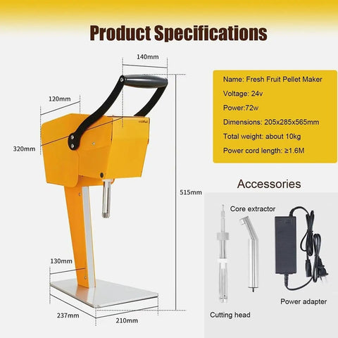 Product specifications of Heavy Duty Electric Citrus Juicer With Three-Blade Steel Cutter Head For High Yield And Quick Press Operation Detachable Design.
