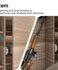 Invisible Bluetooth Cabinet Locks With RFID Card Access And No Drilling Install Kid Safe Keyless Drawer Locks on wood cabinet
