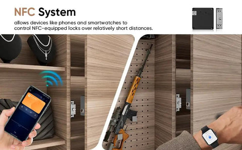Invisible Bluetooth Cabinet Locks With RFID Card Access And No Drilling Install Kid Safe Keyless Drawer Locks on wood cabinet