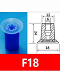 Essential Miniature Industrial Manipulator Suction Cup for Strong Film Plastic Bag Handling with PE Vacuum Nozzle Adapter, F18 model.