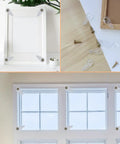 Heavy Duty Cabinet Door Glass Retainer Clips With Screws Top Shelf Replacement Hardware For Window Mounting on glass frames.