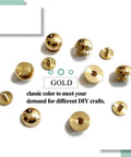 Top Shelf Solid Brass Bottom Guards For Handbags And Totes Round Screwback Feet 8 Pack Wide Profile Purse Spikes Built Tough Kickstands For Leathercraft And Diy Crafts That Stay Sharp, gold brass screws for DIY crafts.