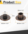M4 Chicago Screws showing dimensions, featuring solid Phillips drive and copper coating, for leather projects.