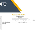 SlatWall 12 Inch White Sample For Quick Color Check And Hands On Project Planning Perfect Way To Preview Configurations And See How It Looks Before You Buy shown with measurements and profile view.