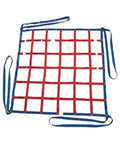 Heavy Duty Polyester Lifting Net Sling, Built Like A Tank For Ship Docking And Heavy Loads, secure gear in red and blue mesh design.