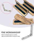 10 Pack 90 Degree Hinges For Wooden Boxes Jewelry Boxes Chest And Gift Boxes Silver Finish With Screws Rddconkit Durable Zinc Alloy Cabinet Hardware For DIY Crafts And Jewelry Box Projects, showing wooden boxes with silver 90-degree hinges.