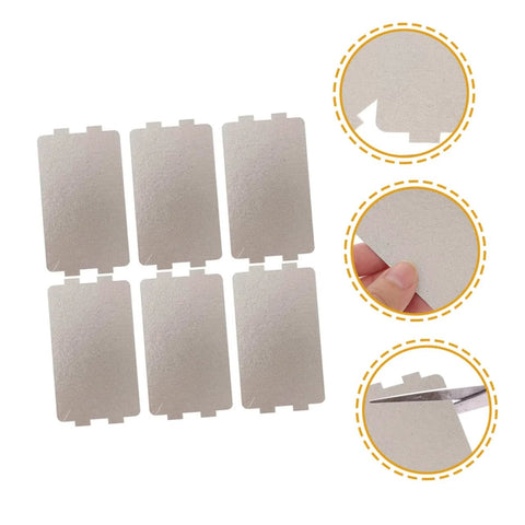 Six Pack Microwave Mica Sheets Waveguide Cover Heat Resistant Insulation Pads For Ovens Easy Cut Mica Plate Replacement