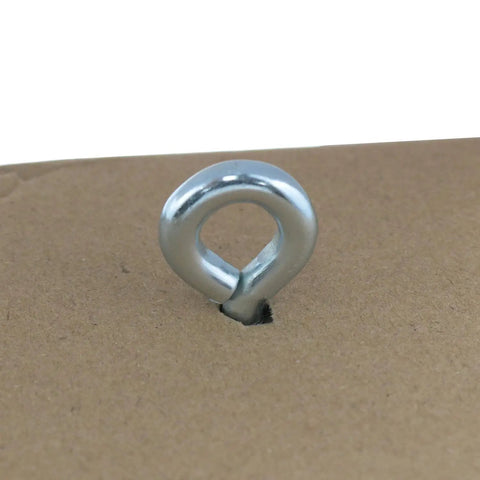 Eight Pack 1/4-20 By 1-1/2 Inch Zinc Plated Lifting Ring Eye Bolts Kit Built To Haul Heavy Loads For Hoisting And Rigging With Carbon Steel Construction And Corrosion Resistant Finish, zinc eye bolt on cardboard