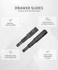 Stainless Steel Soft Close Drawer Slides For Kitchen Cabinets And Wardrobes Built To Last Full Extension Quiet Heavy Duty Glides