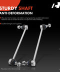 Two Front Sway Bar Links Stabilizer Kit For BMW 2010-2017 shown with sturdy aluminum shaft and bolts