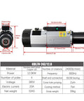 Top Shelf 12KW Air Cooled CNC Spindle Motor 24000 RPM ISO30 Quick Release Tool Holder with dimensions and specifications