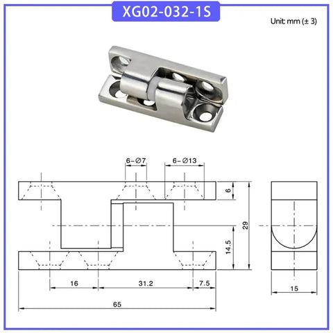 Heavy Duty 304 Stainless Steel Hinge For Sheet Metal Cabinet Doors Industrial Equipment Door Corner Hardware