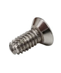 Premium Flat Head Phillips Machine Screws For Door Hinges Satin Nickel Finish 12 24 Thread 1 2 Inch 24 Pack close-up view