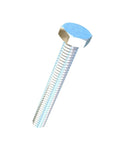 Pack Of 10 Grade 2 Titanium Hex Head Cap Screws One Quarter Twenty Two Inch Fully Threaded Heavy Duty Fasteners shown at an angle.