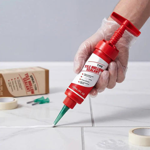 Applying DIY Floor Repair Kit 150ml Quick Dry Tile Adhesive For Loose Hollow Floor And Wall Tiles with precision injection tip