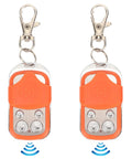 Portable Gate Opener Remote For Driveway And Chicken Coop Doors, HCS301 Rolling Code 433.92MHz, 2 Pack Orange Key Fob