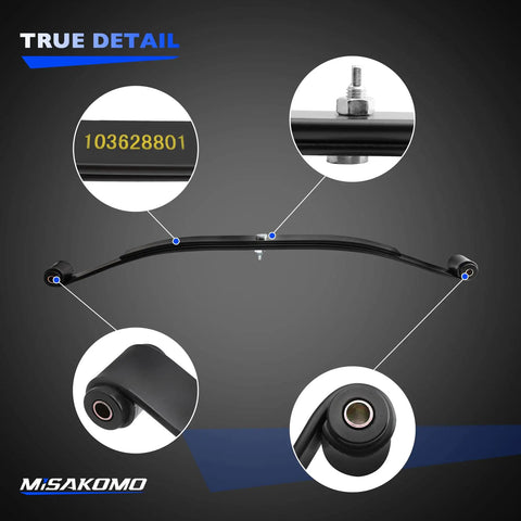 Heavy Duty Front Twin Leaf Springs For Golf Cart Suspension Upgrade With Massive Cargo Capacity And Tough Corrosion Resistant Steel Build For A Super Smooth Ride And Slick Neighborhood Cruising detailed view.