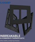Two Gang Screwless Wall Plate Cover Matte Black Mid Size Thermoplastic Faceplate Unbreakable UL Listed Sleek Low Profile