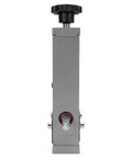 Rock Solid Dual Mode Electric Wire Stripper With Razor Edged Hardened Steel Blades Drill Powered Or Hand Crank For Slick Copper Cable Prep showing side view with black handle.