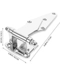 Heavy Duty Freezer Door Hinge Zinc Alloy, Easy Install Pivot Hinge, 6.68 in x 3.34 in, silver finish, for secure door operation.