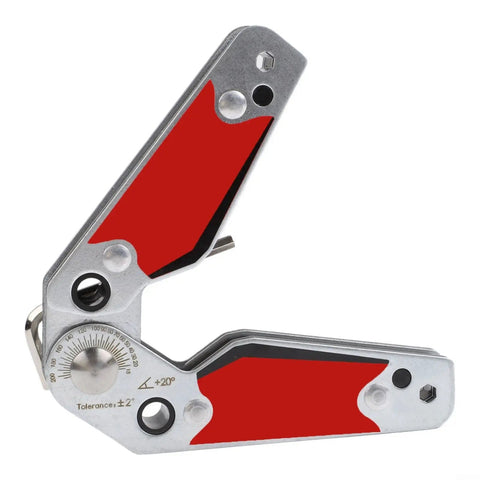 Dope Heavy Duty Welding Magnet With 77 Lbs Pull Power For Steel And Metal Works Adjustable Angle From 20 To 200 Degrees Red Size M with angle adjustment feature