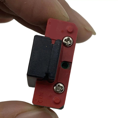 Precision MGN12C Block Linear Guide Rails, red and black steel block, 12mm size, used for CNC and 3D printer motion.