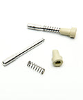 Heavy Duty Window Screen Clips With Tan Caps And Solid Aluminum Spring Plunger Pins, No Sweat Frame Latch Repair Fasteners For Secure Mesh Screens, 25 Pack, Big Time Quality parts including aluminum pins and tan caps.
