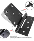 3-1/2 Inch Heavy Duty Gate Hinges 4 Pack Black Iron Shed Door Hinges with 72 Screws Durable 1.2 Inch Thick Solid Steel Rust Resistant