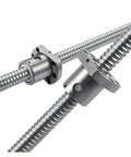 Brand New SFU1610 Steel Ball Screws Kit With Bearings And Lead Screw Nut For CNC Router Milling Machines Super Durable Alloy Build Speed Boost High Eff, shown with two screw nuts and threaded shafts