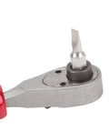 Quarter Inch Drive Ratchet Socket Set With 72 Teeth Aluminum Alloy Detachable Tool Kit handle and bit in detail.