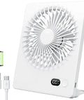 Tiny But Mighty Portable Desk Fan Battery Operated and Rechargeable, Ultra Quiet 180 Degree Tilt Folding Personal Fan