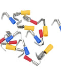 Super Cool Piggyback Spade Connectors For Quick 1 To 2 Wire Splits Easy Heat Shrink Terminals Waterproof Adhesive Line Fit 22 To 10 AWG on assorted red blue yellow connectors