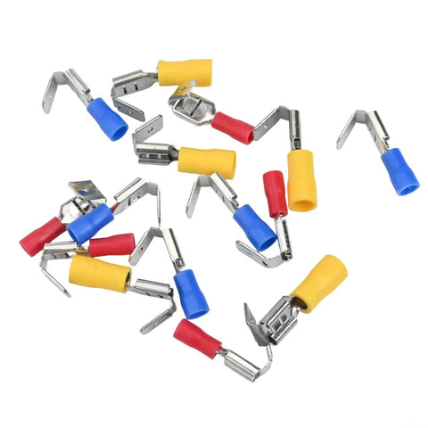 Super Cool Piggyback Spade Connectors For Quick 1 To 2 Wire Splits Easy Heat Shrink Terminals Waterproof Adhesive Line Fit 22 To 10 AWG on assorted red blue yellow connectors