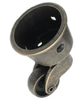 Close-up of a Two Pack Vintage Zinc Alloy Swivel Caster Wheel with Antique Green Bronze Finish showing 3-hole screw mount design.