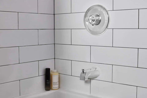 Elmhurst Shower Trim Kit With Tub Spout Chrome Finish Upgrade For Tub And Shower, Single Setting Shower Head With Full Body Spray