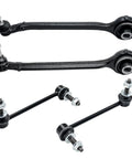 Front Lower Forward Control Arm With Ball Joint Stabilizer And Sway Bar End Links Full Suspension Kit For Dodge Charger Challenger And Chrysler 300 2011 To 2020 4 Piece Replacement, black steel set